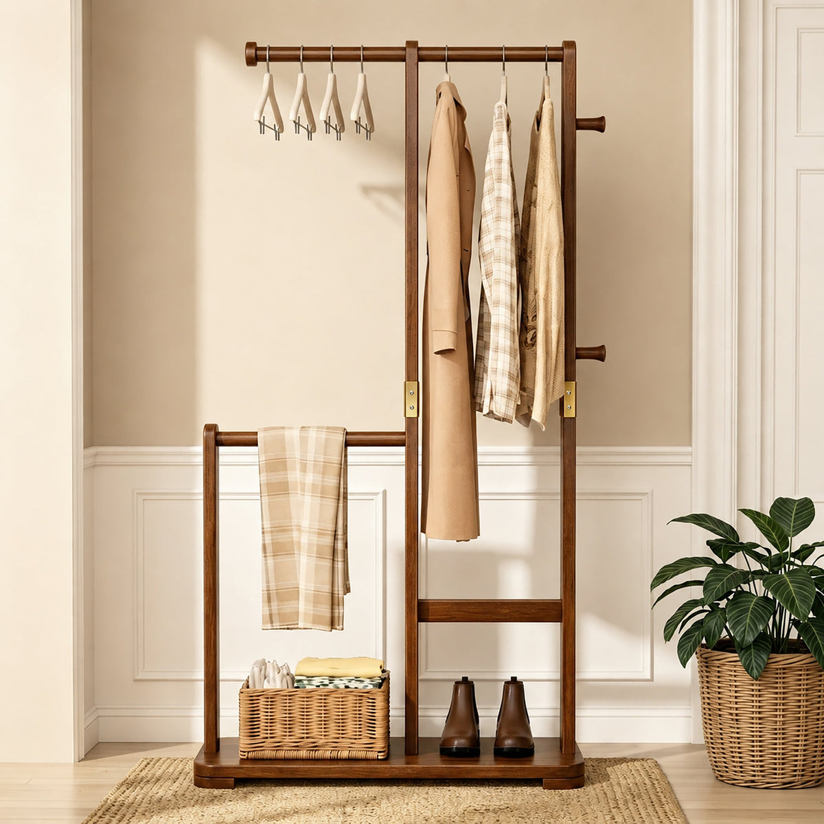 Double Hanging Rod Rack vs. Vented Mobile Rack: Static Rods or Rolling Extra-Long? - TAITIY