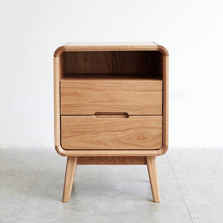 Solid Oak Bedside Cabinet – Nordic Style