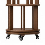 Rotating Bookshelf — Solid Wood, 6-Tier 360°