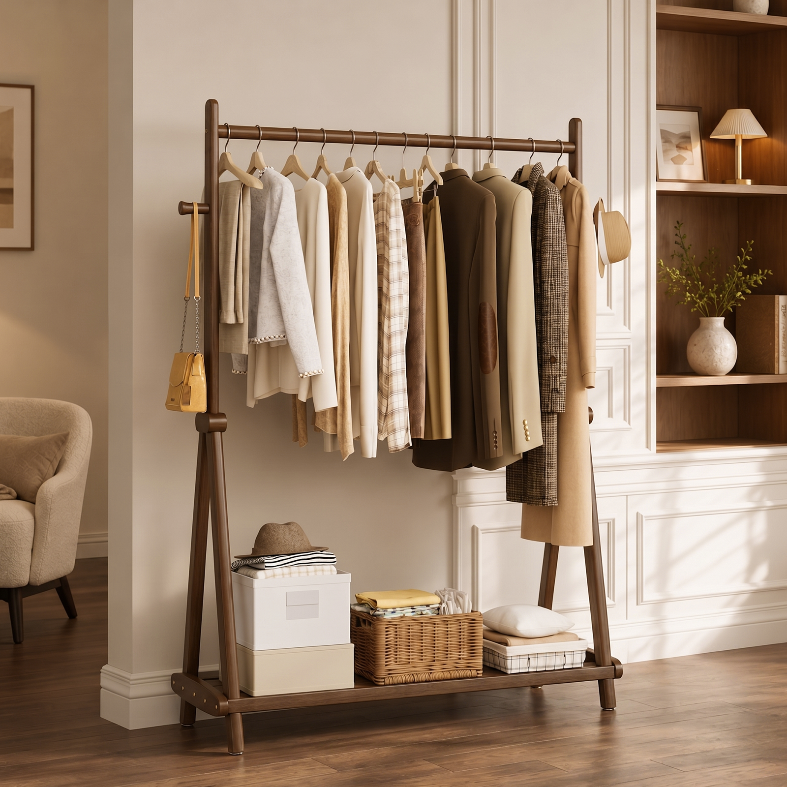 Clothes Rack — 3-in-1 with Triangular Base