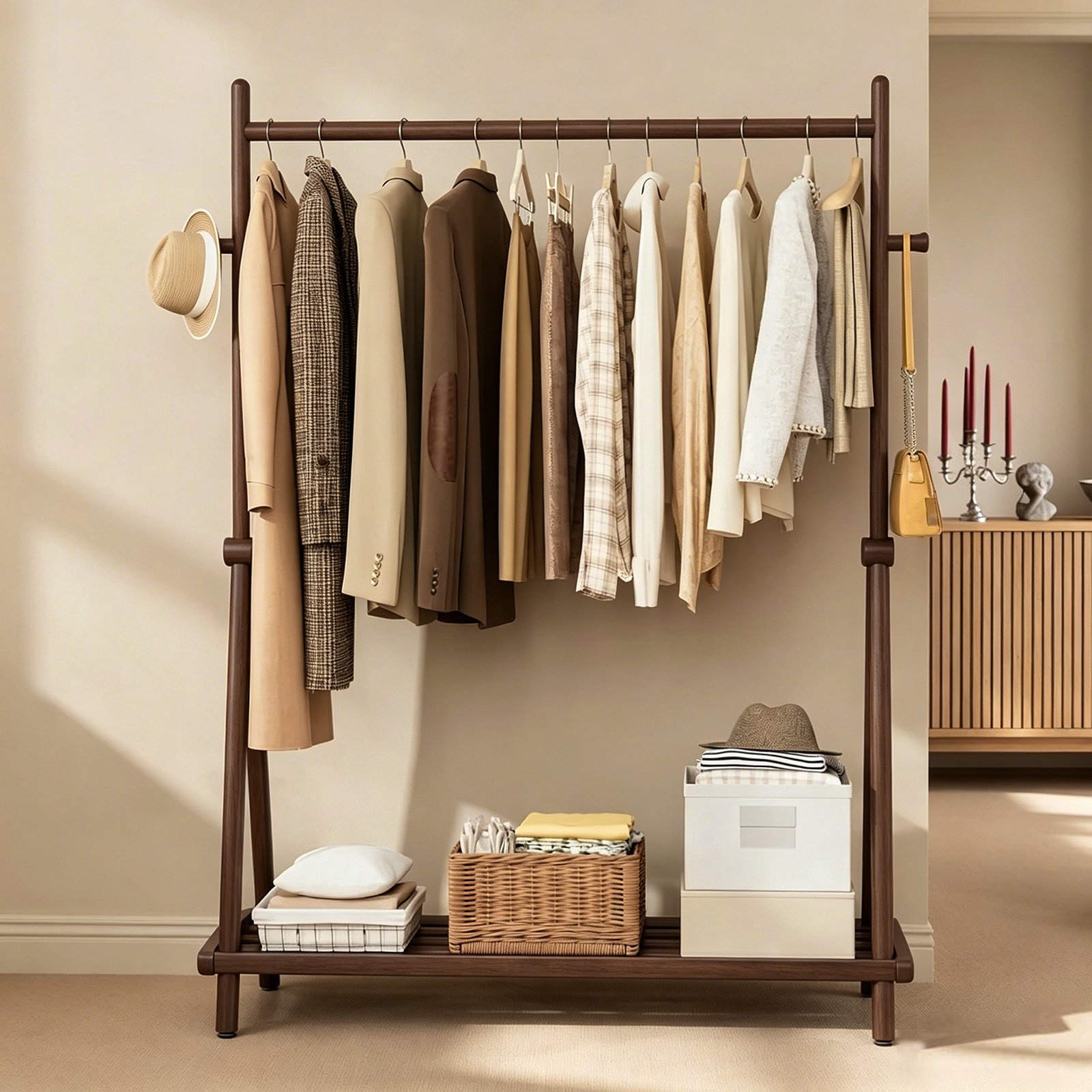Clothes Rack — 3-in-1 with Triangular Base