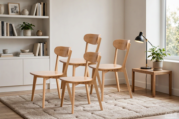 Oak Dining Chair Set of 4 – FAS Grade, 18.3×21.3×31.5 in