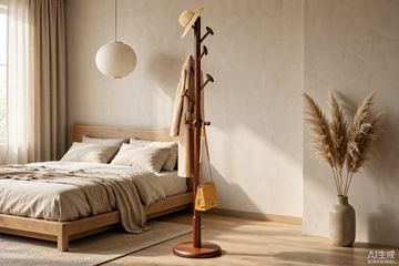 Perchero Taitiy de madera maciza forma árbol – 10 ganchos, de pie