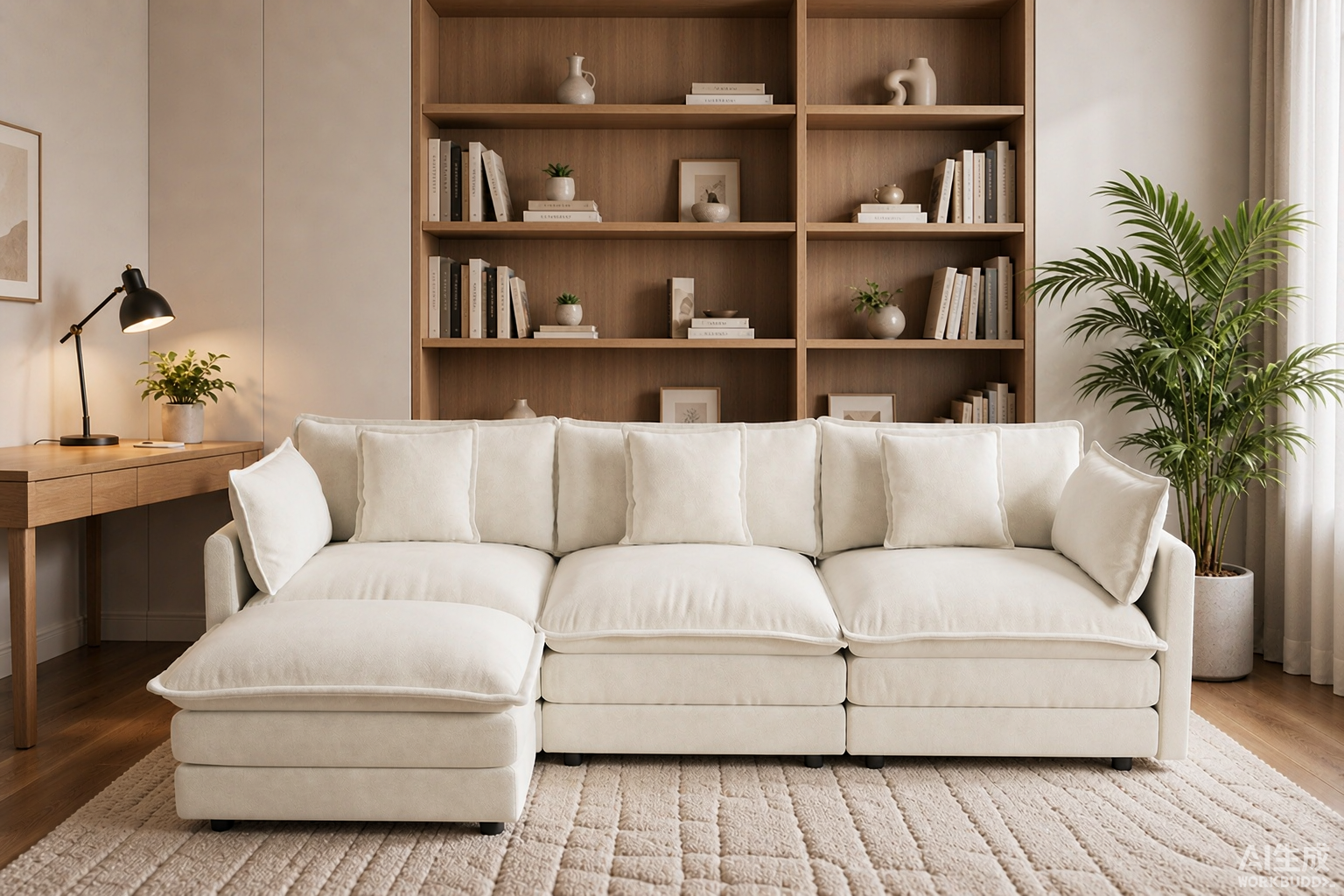Oversized L-Sectional with Ottoman