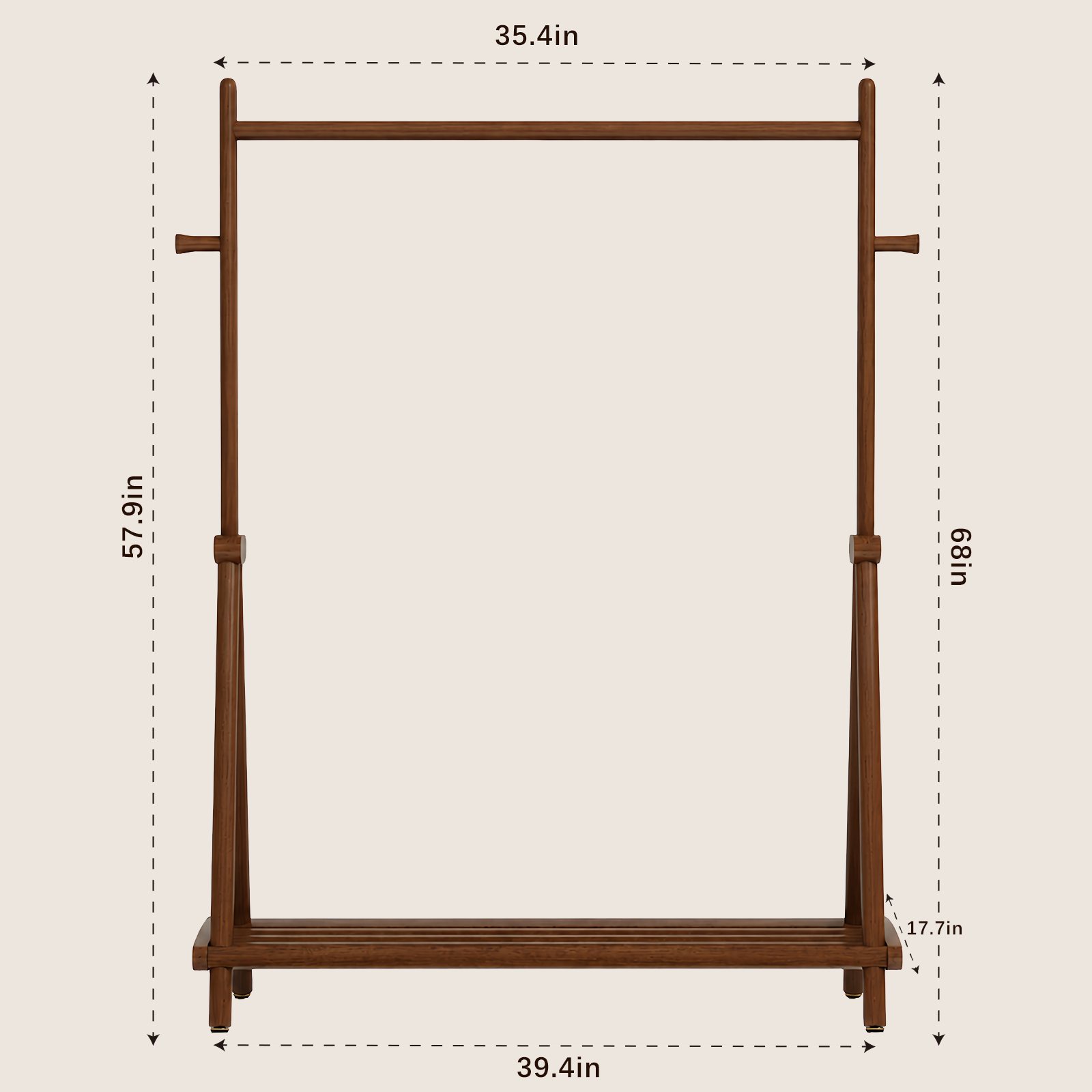 Clothes Rack — 3-in-1 with Triangular Base