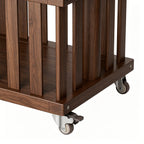 TAITIY Solid Wood Clothes Rack with Storage Basket & 5 Hooks