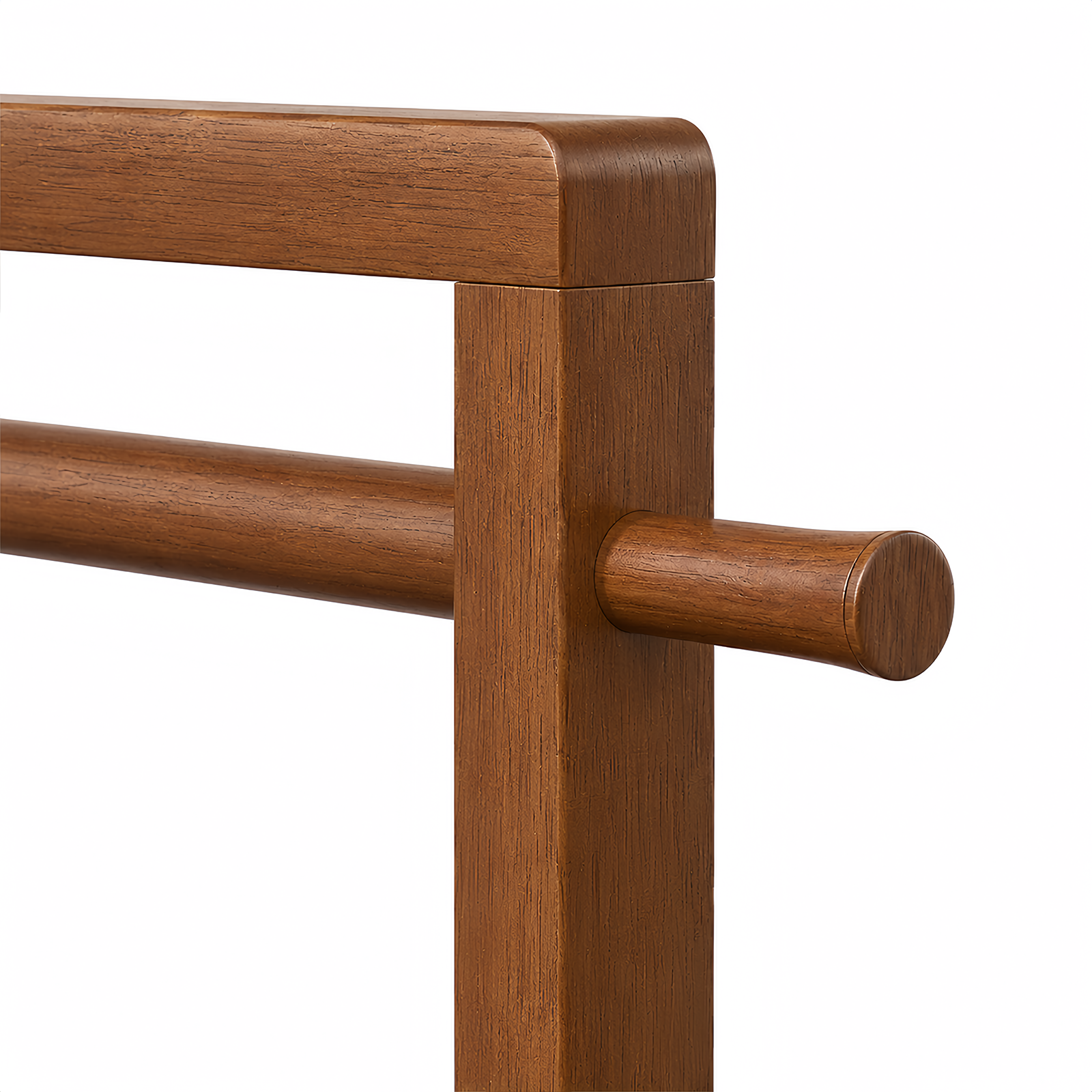 Vented Wood Clothes Rack with Lockable Wheels