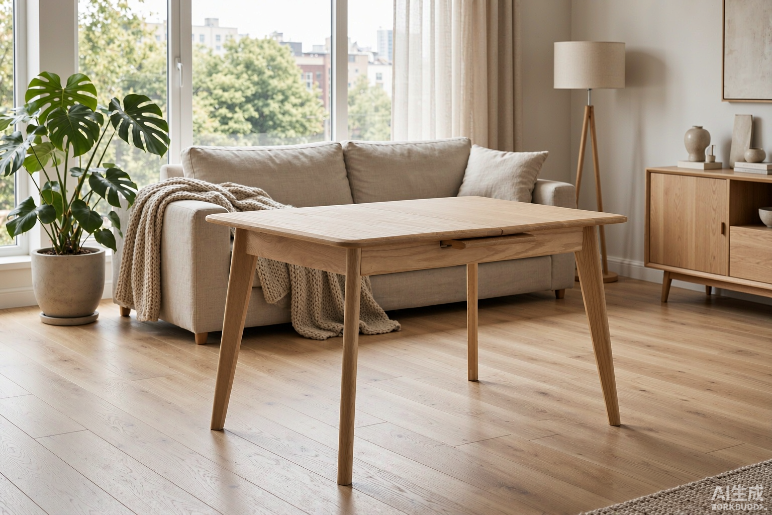 Solid Oak Telescopic Extending Dining Table – 6-8 Seats