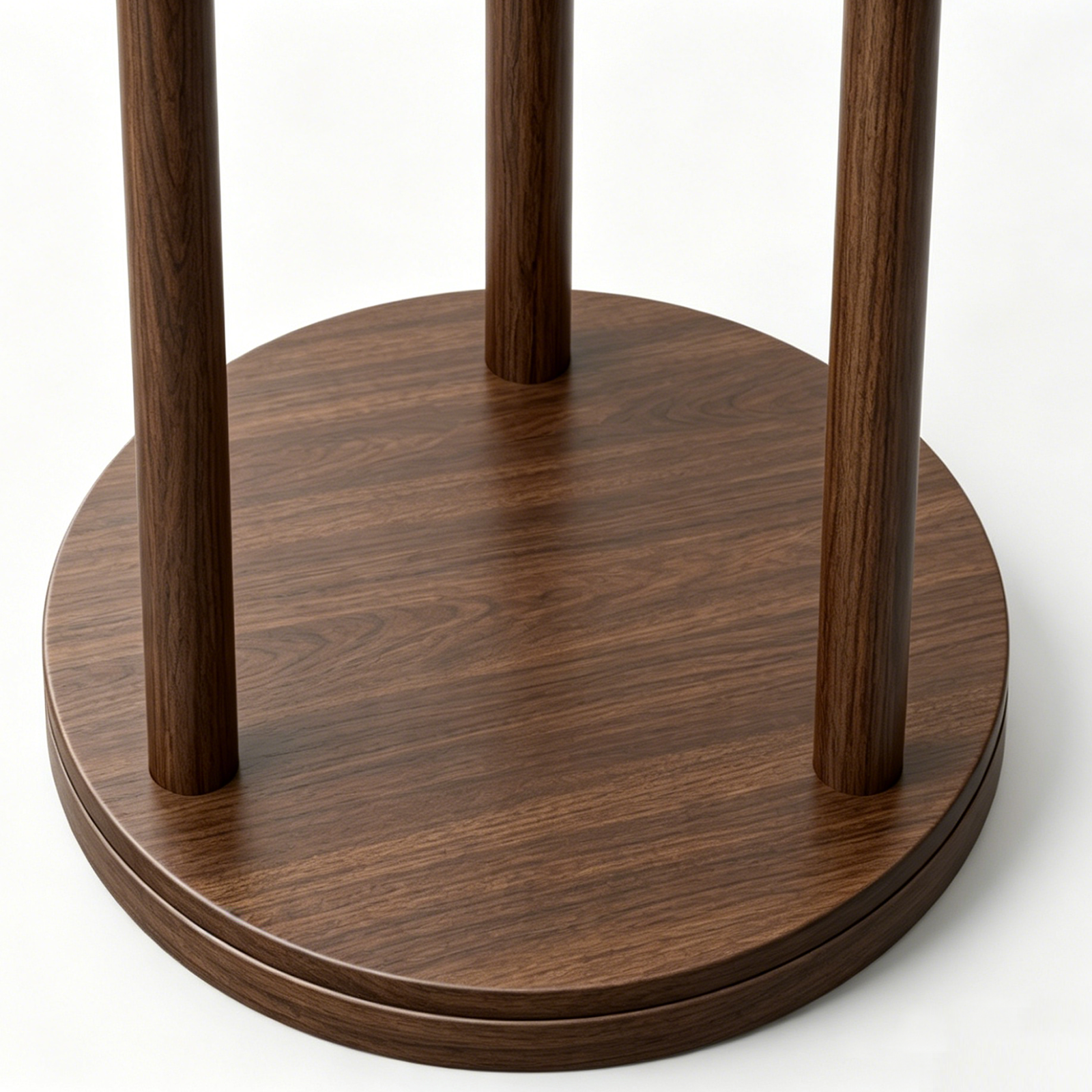 Rotary Coat Rack Solid Wood 9 Hooks & 3 Shelves