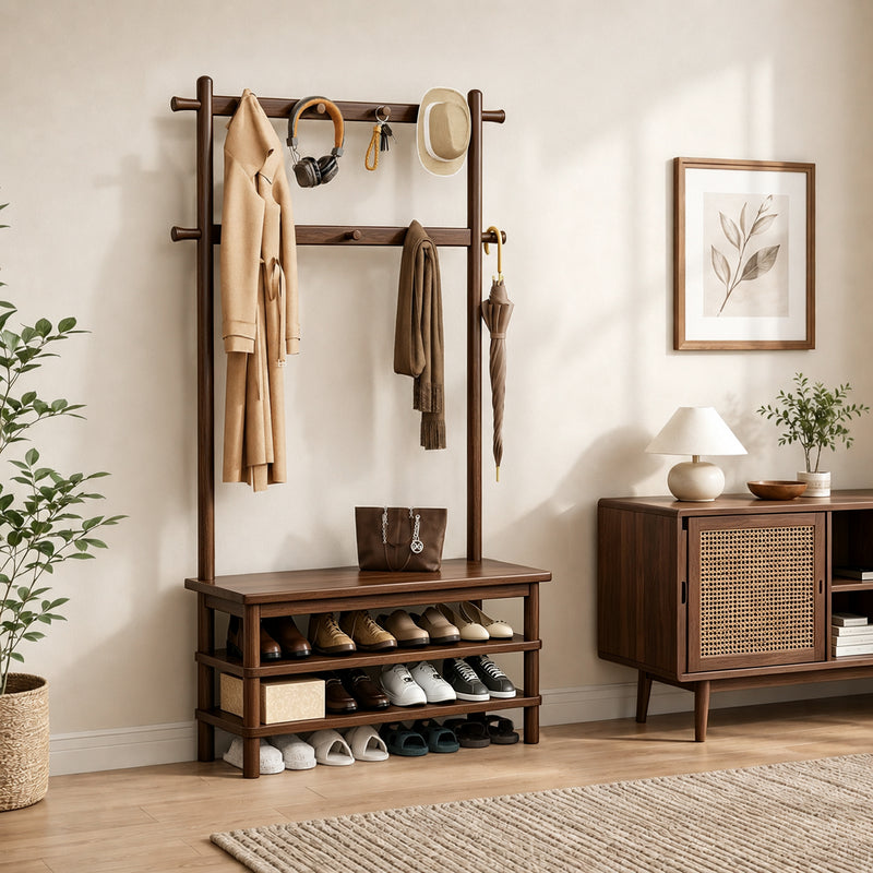 Coat Rack — Double Hanging Rods