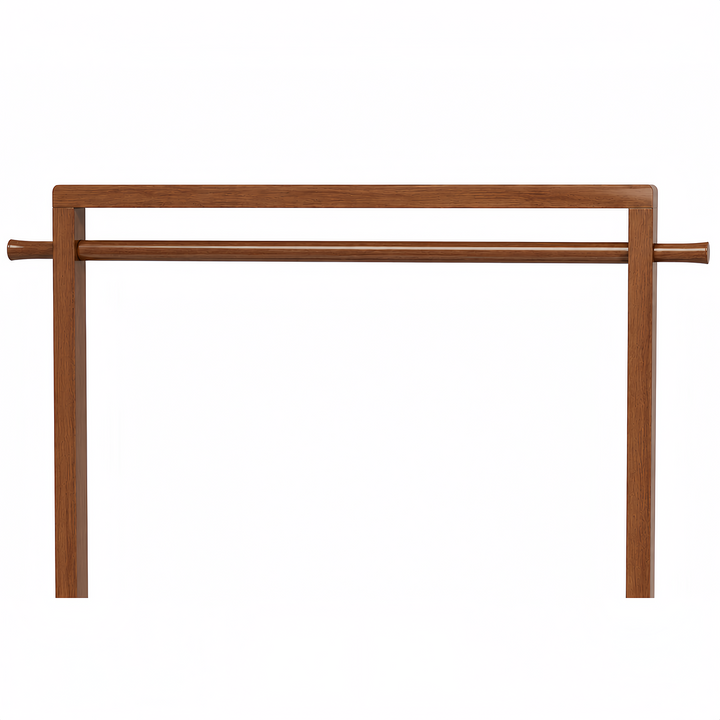 Vented Wood Clothes Rack with Lockable Wheels