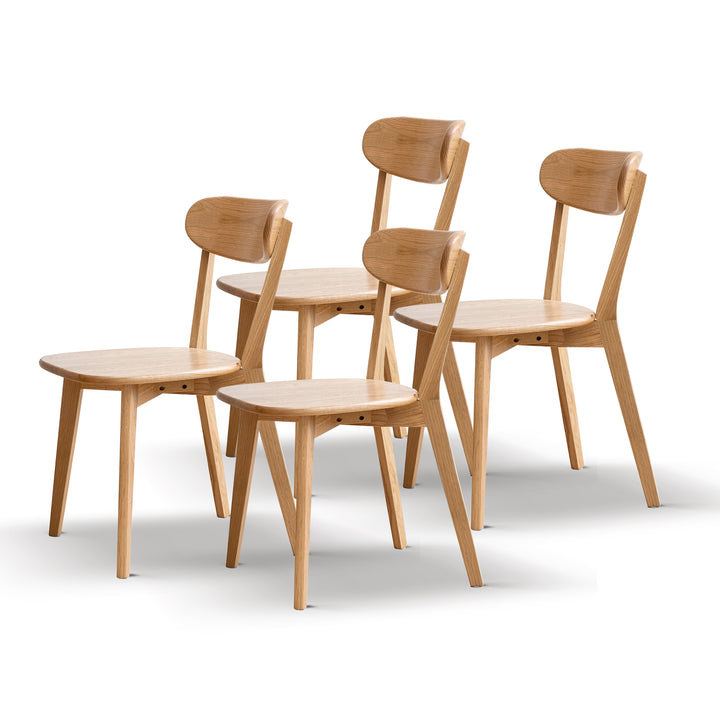 Oak Dining Chair Set of 4 – FAS Grade, 46.5×54×80 cm