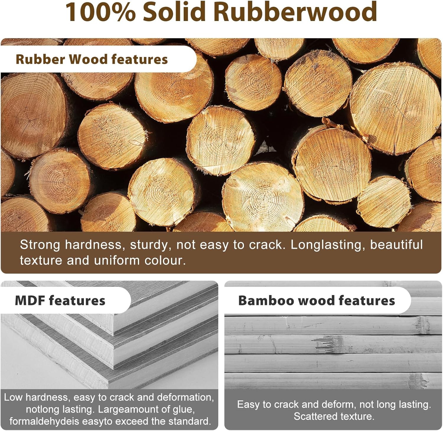 TAITIY Solid Wood Clothes Rack, 2 Shelves & 4 Hooks, Size S 18.11" Wide, Walnut Brown