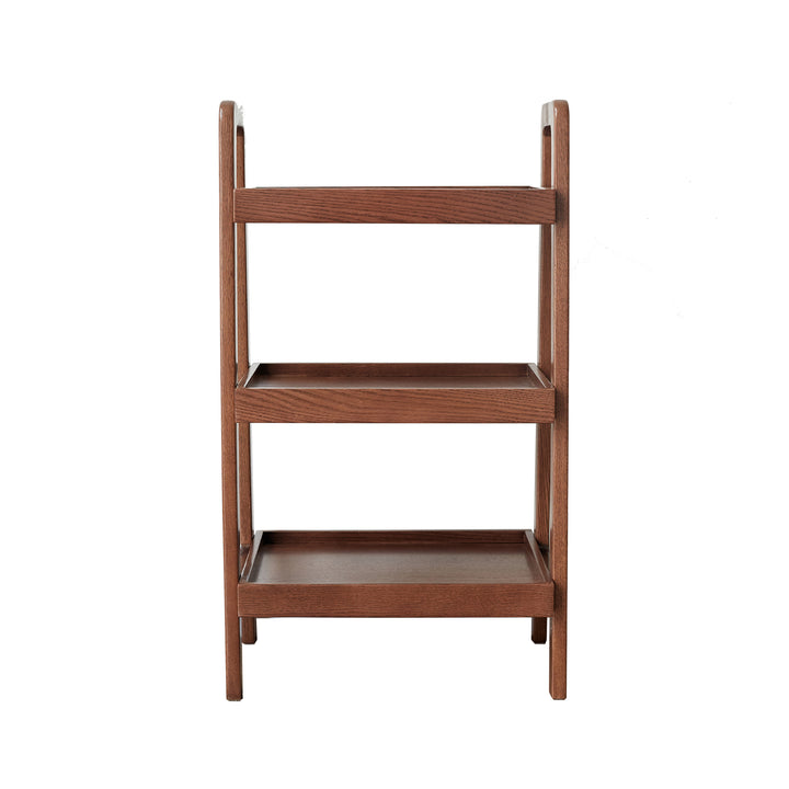 Walnut 3-Tier Oak Shoe Storage Bench