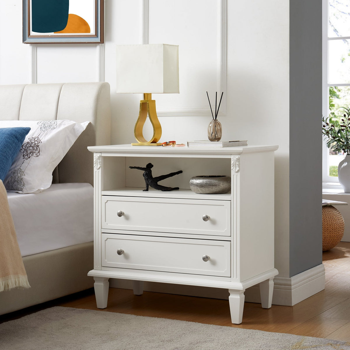 A bedside companion that works quietly