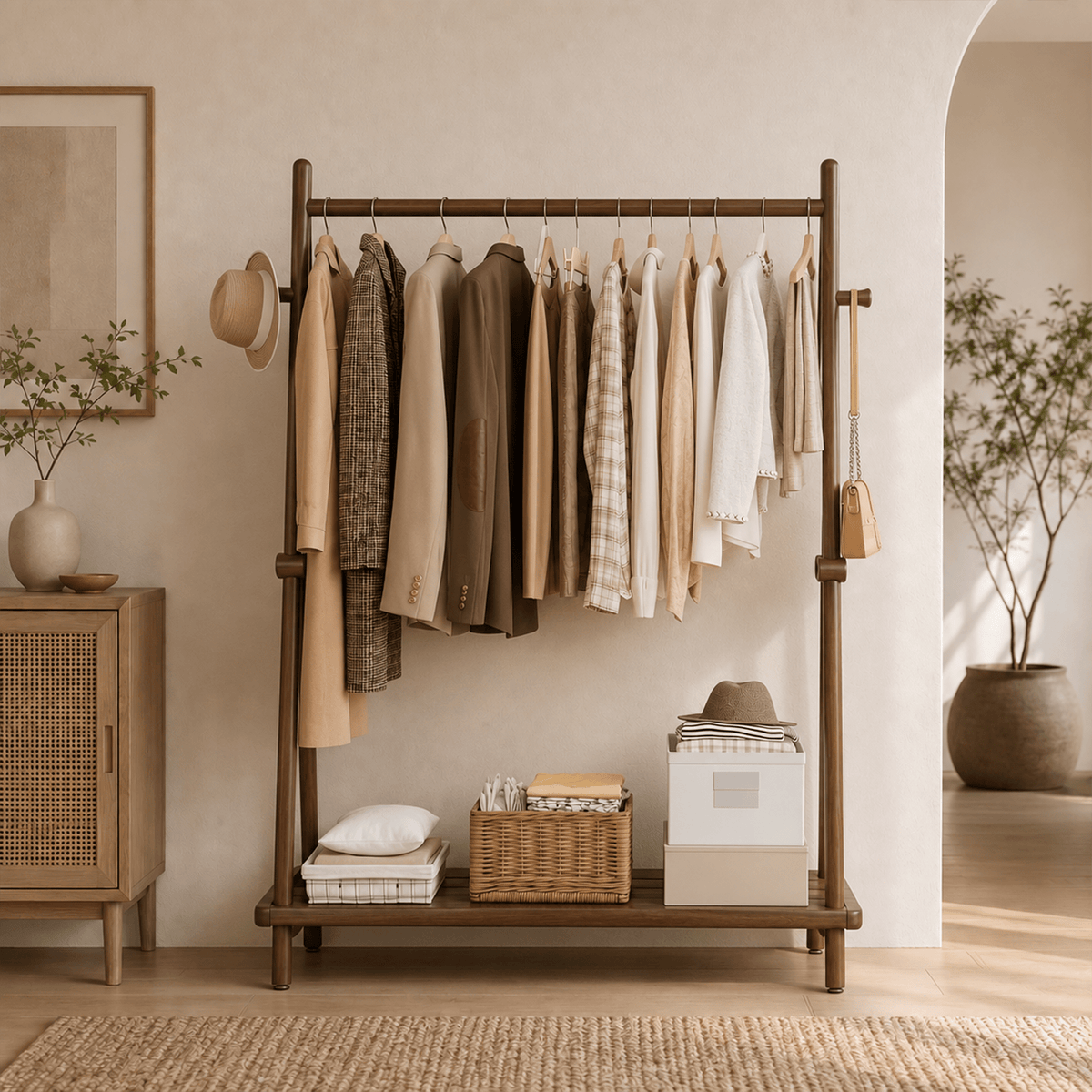 An entryway that stays calm