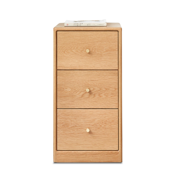 Minimalist Oak Bedside Table with Drawers