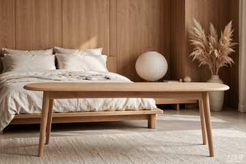 Half-Round Oak Dining Bench – Living Room - TAITIY
