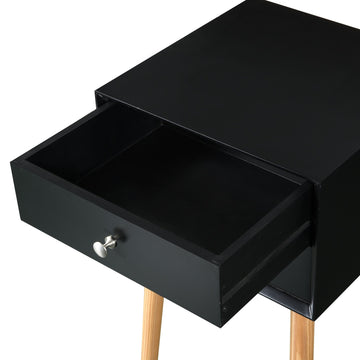 Nightstand 2-Drawer — Black - TAITIY