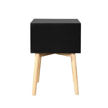 Nightstand 2-Drawer — Black - TAITIY