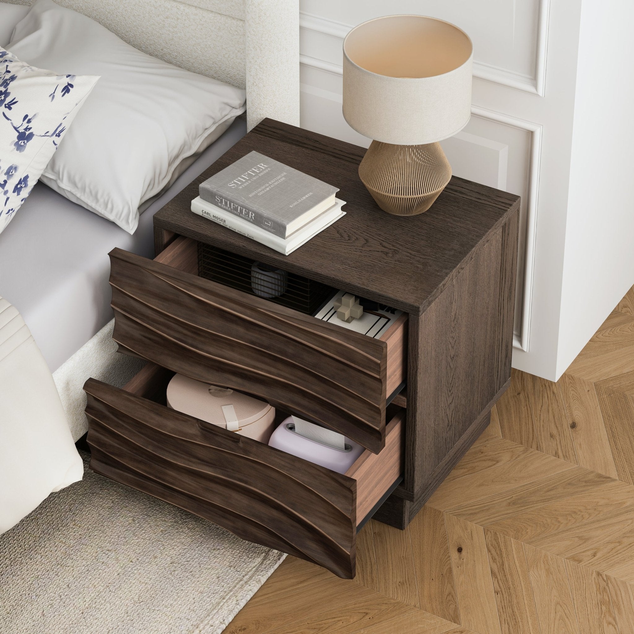 Nightstand Set of 2 — 2 Drawers - TAITIY