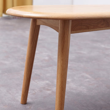 Oak Dining Bench – Half-Round - TAITIY