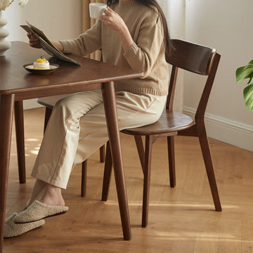 Oak Dining Chair – Natural, 18.3×21.3×31.5 in - TAITIY