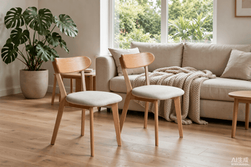 Oak Dining Chair Set of 2 – Natural, FAS Grade - TAITIY