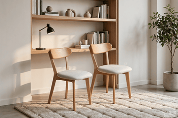 Oak Dining Chair Set of 2 – Natural, FAS Grade - TAITIY
