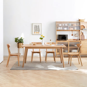 Oak Dining Chair Set of 4 – FAS Grade, 46.5×54×80 cm - TAITIY