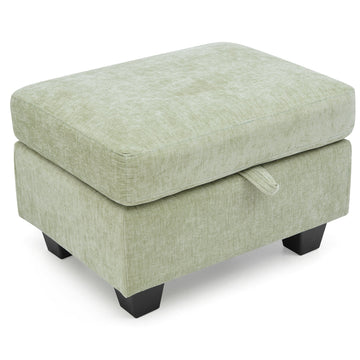 Recliner Sofa Chair with Storage Ottoman — Cyan - TAITIY