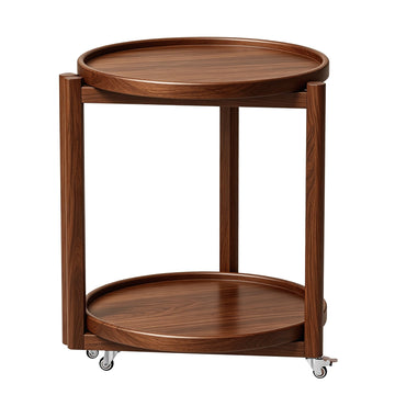 Rolling Side Table with Wheels-15.7"D - TAITIY