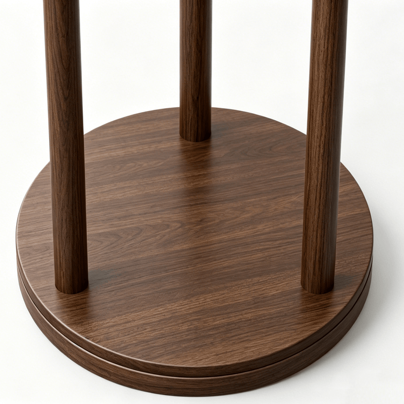 Rotary Coat Rack Solid Wood 9 Hooks & 3 Shelves - TAITIY