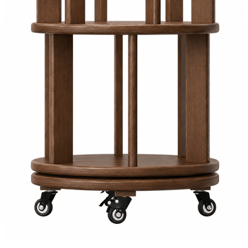 Rotating Bookshelf — Solid Wood, 6-Tier 360° - TAITIY