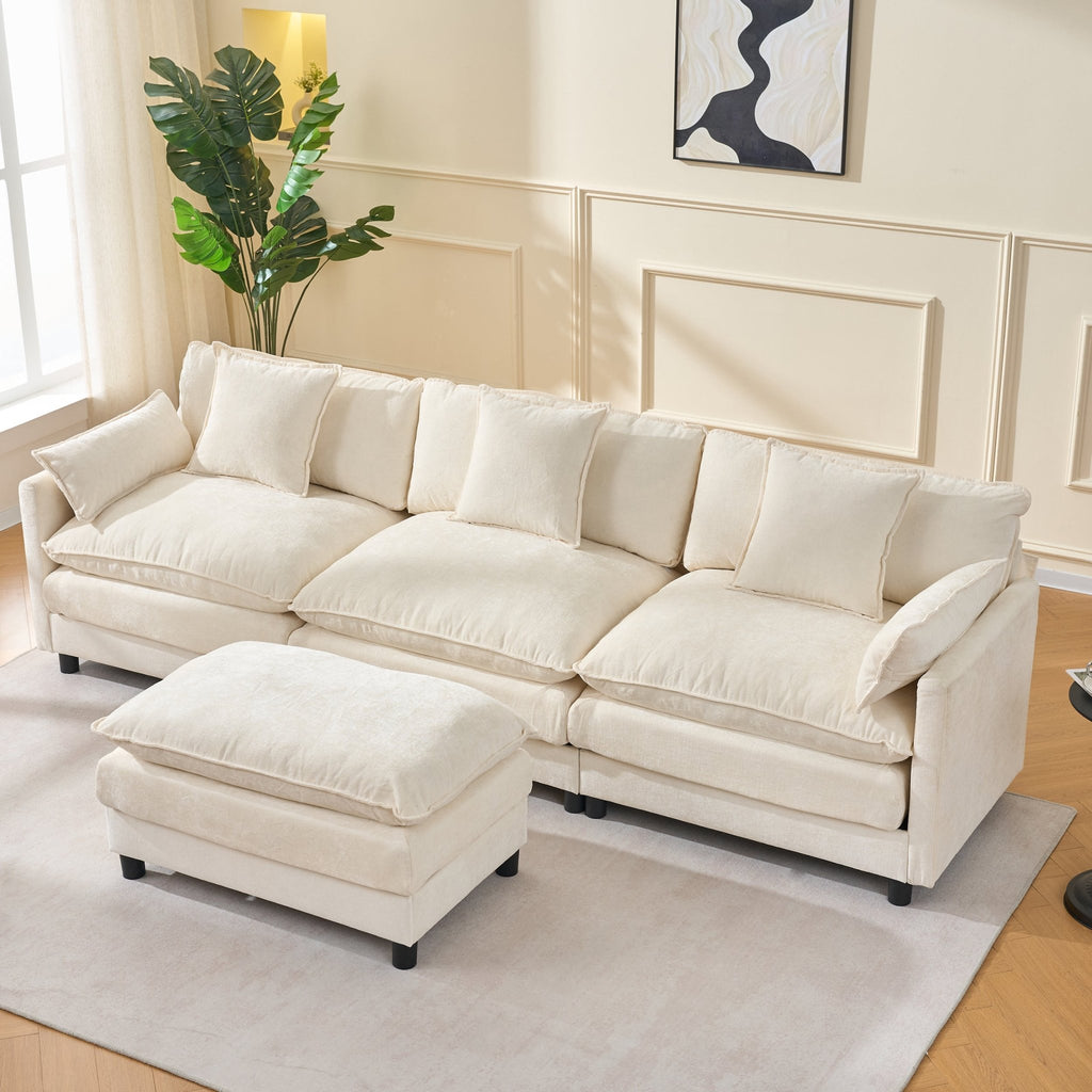 Sectional Sofa with Ottoman, 4 - Seat - TAITIY