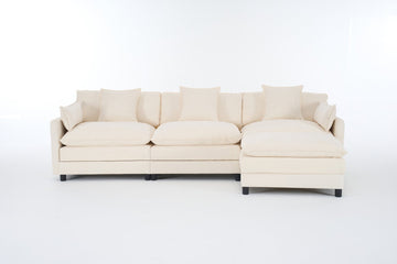Sectional Sofa with Ottoman, 4-Seat - TAITIY