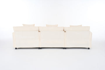 Sectional Sofa with Ottoman, 4-Seat - TAITIY