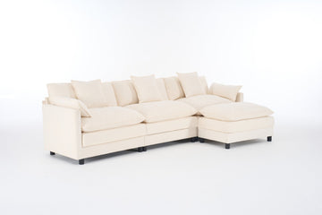Sectional Sofa with Ottoman, 4 - Seat - TAITIY