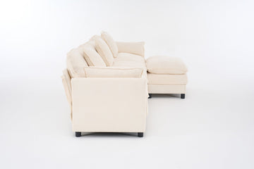 Sectional Sofa with Ottoman, 4 - Seat - TAITIY