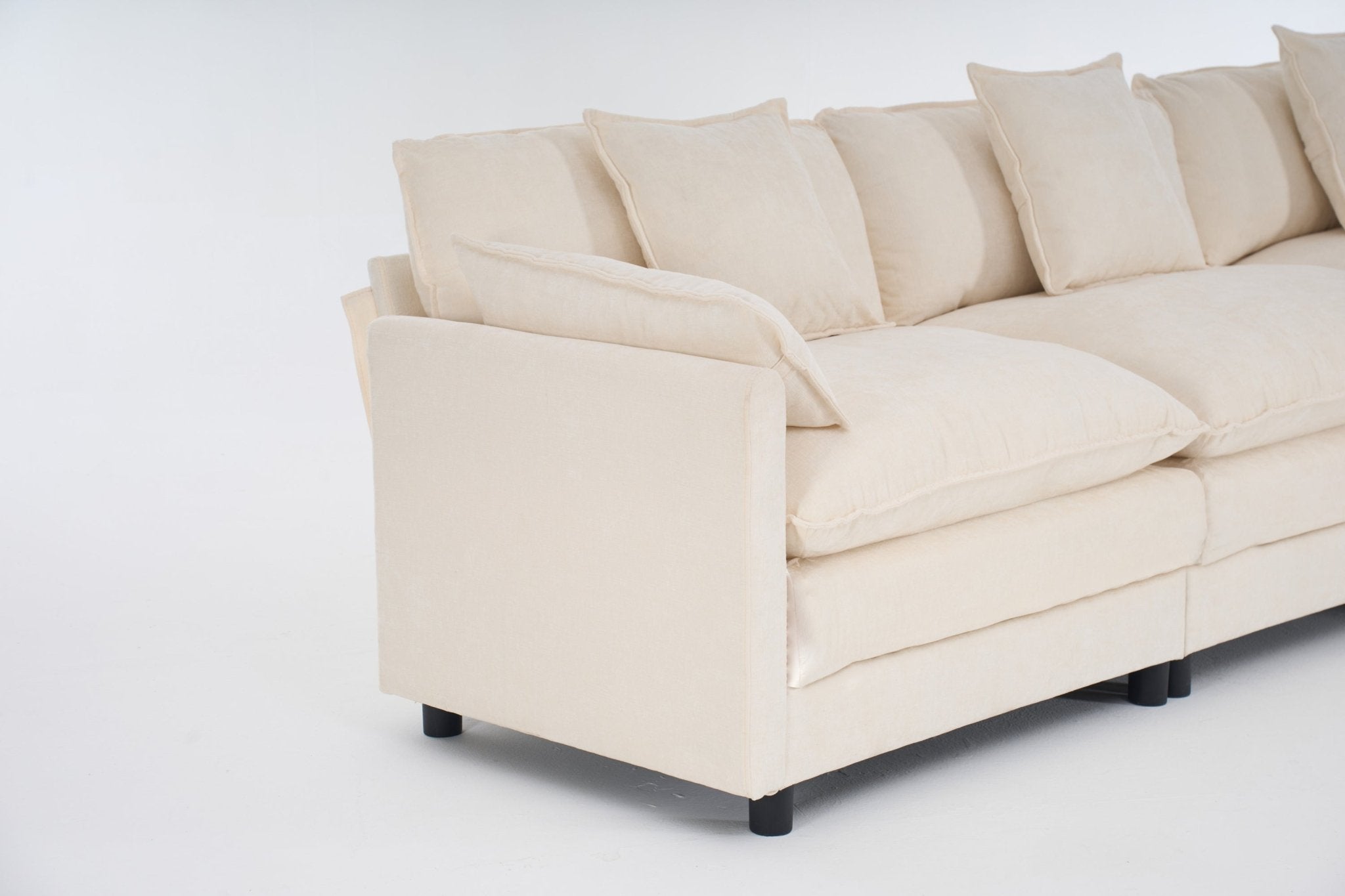 Sectional Sofa with Ottoman, 4 - Seat - TAITIY