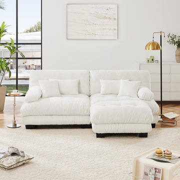 Sofa with Convertible Ottoman, 2-Seat - TAITIY