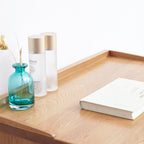 Solid Wood Oak Bistro Table Desk with Storage Drawer and Natural Finish, 60cm Width - TAITIY