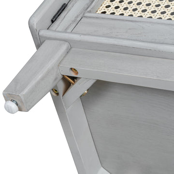 Storage Bench with Cushion — Gray - TAITIY