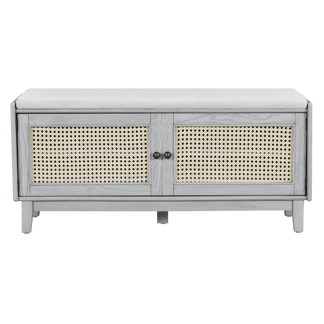 Storage Bench with Cushion — Gray - TAITIY