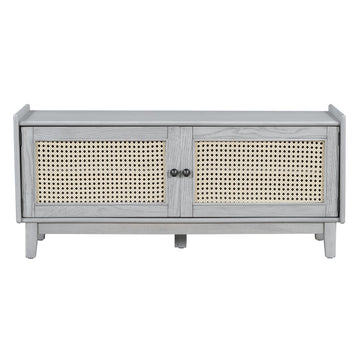 Storage Bench with Cushion — Gray - TAITIY