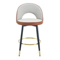 Swivel Bar Stool Set of 2 — Brown & Gray - TAITIY