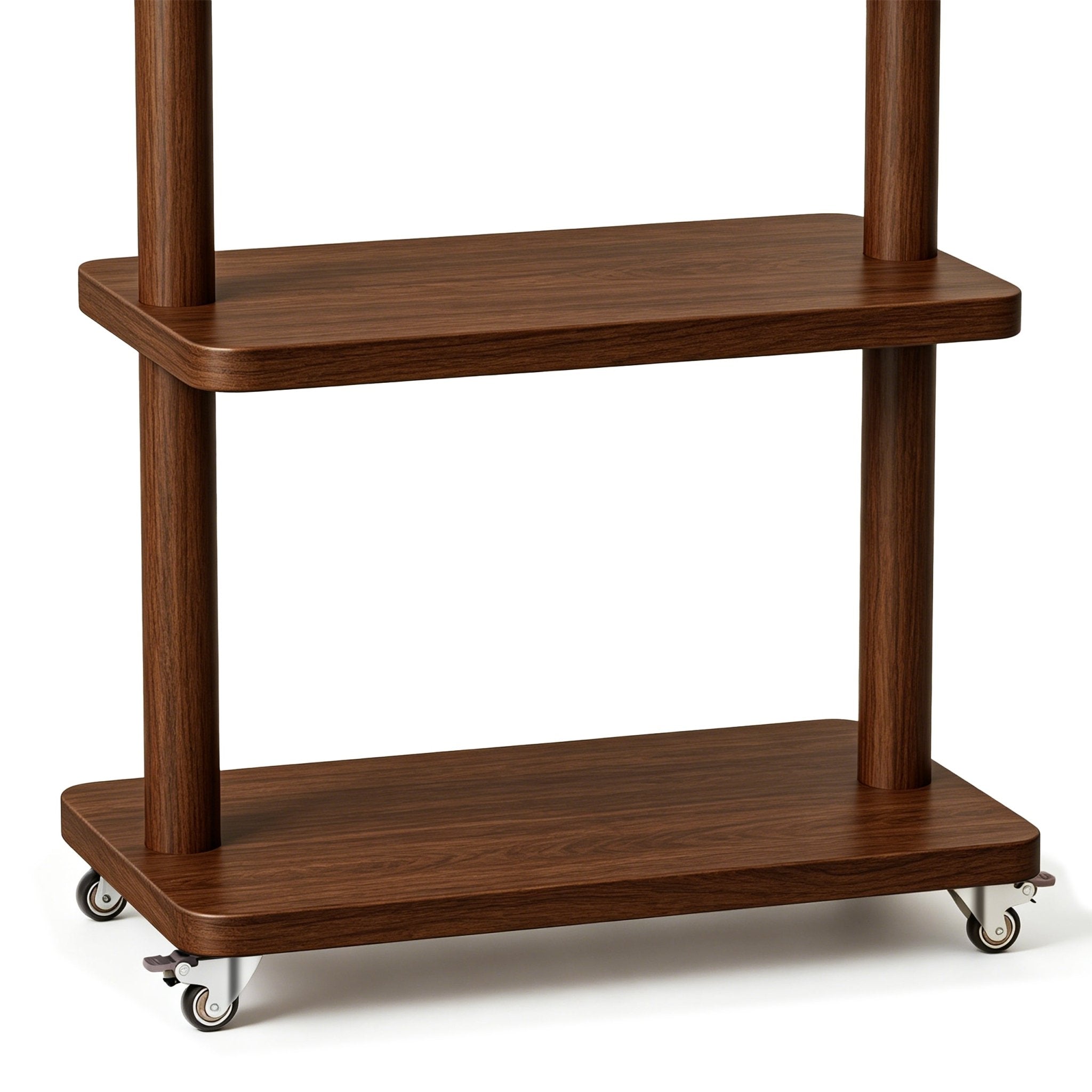 TAITIY Metal & Solid Wood Clothes Rack with Wheels - TAITIY