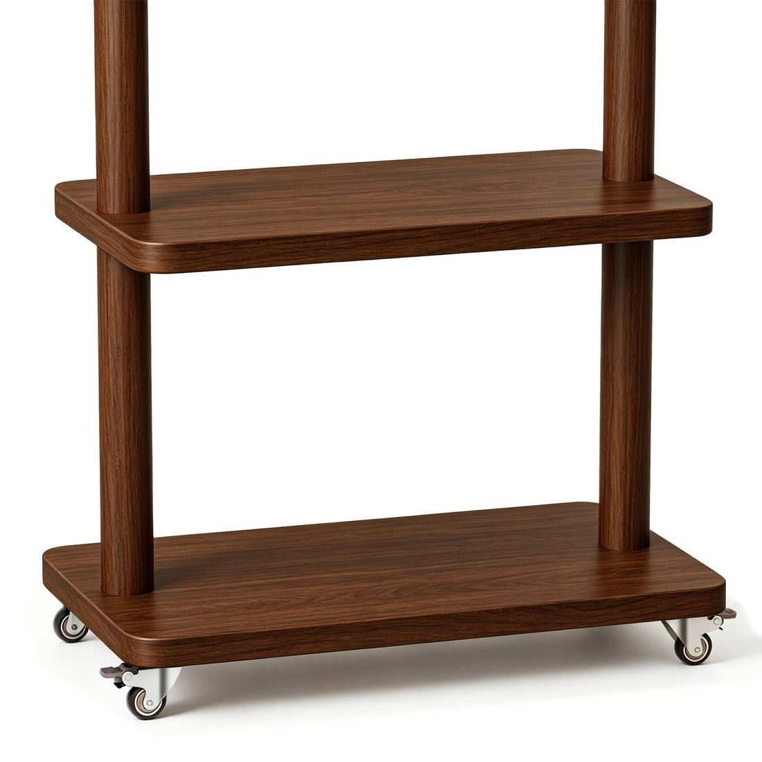 TAITIY Metal & Solid Wood Clothes Rack with Wheels - TAITIY