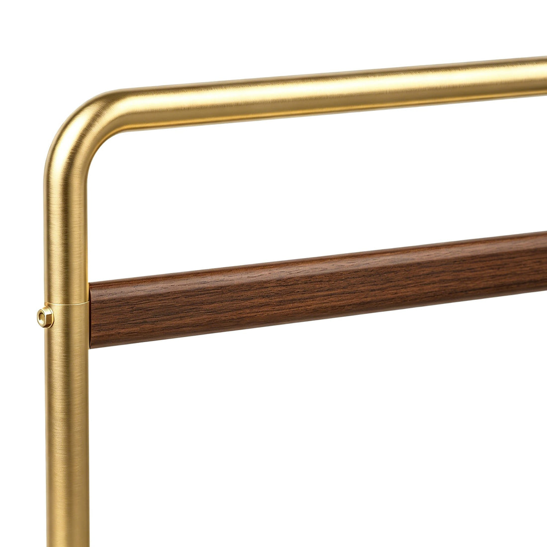 TAITIY Metal & Solid Wood Clothes Rack with Wheels - TAITIY