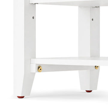 Taitiy | Multi-Tier Solid Wood Entryway Shoe Bench in White - TAITIY
